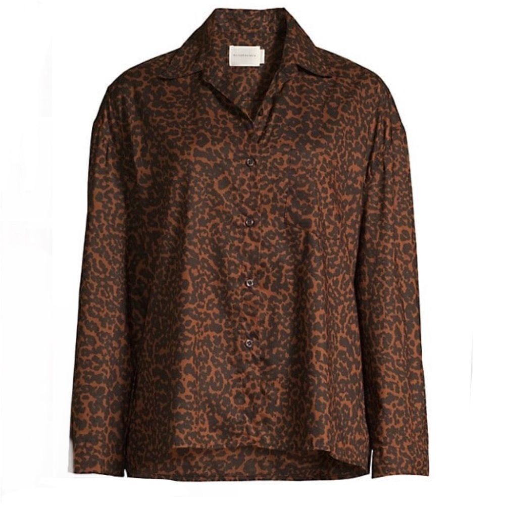 Maison Du Soir Hendricks Leopard PJ Top XS